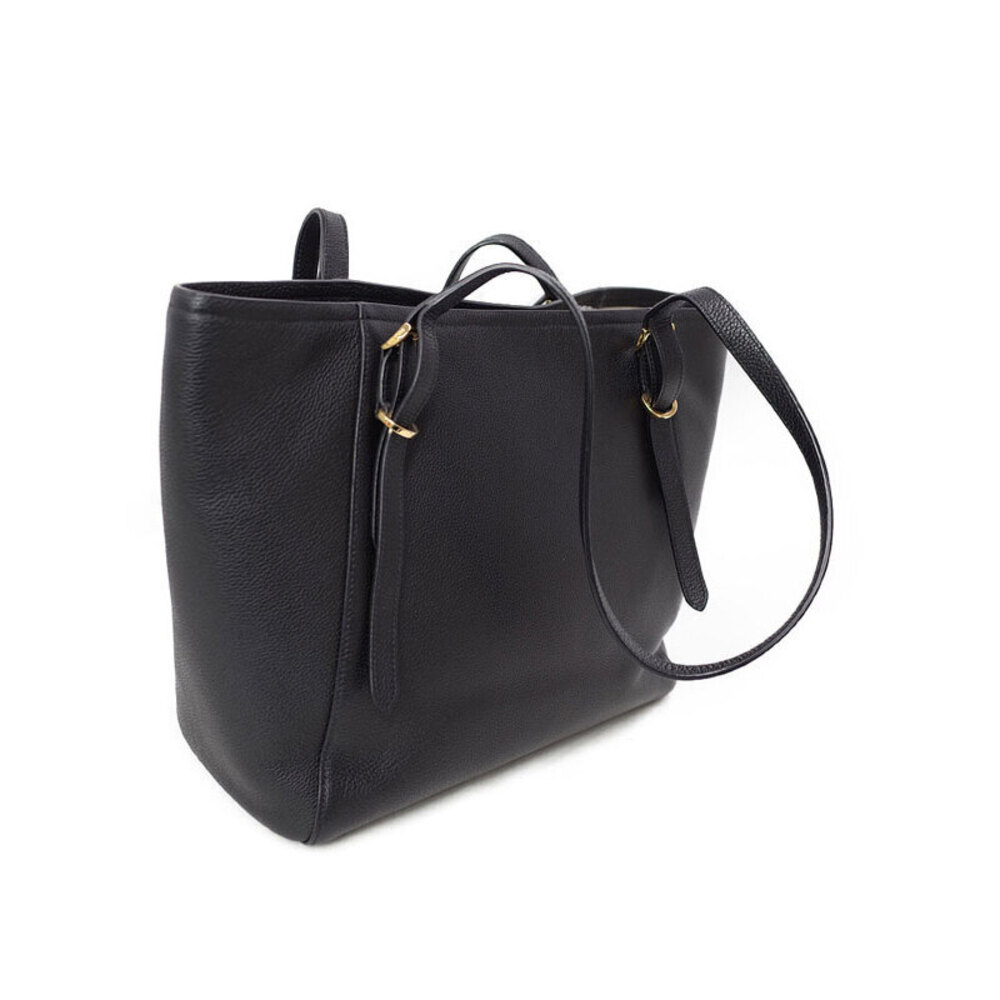 Prada Grained Vitello Shoulder Black calfskin leather Bag Tote